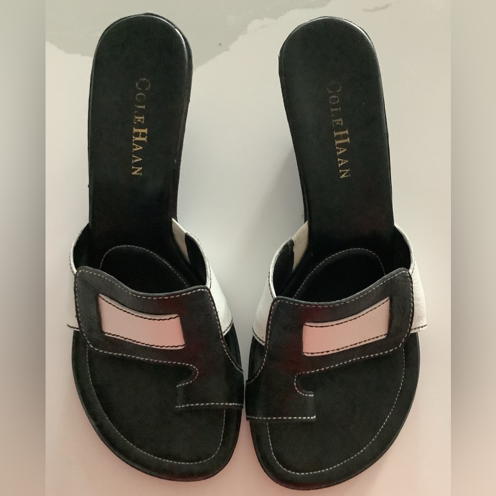 Cole Haan Women's Black and White Sandals